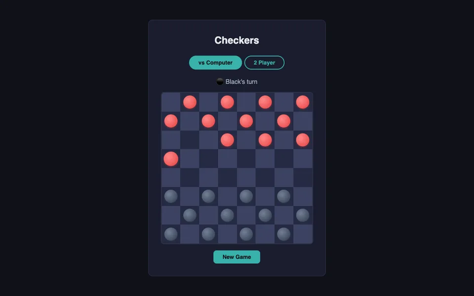 Checkers game artwork